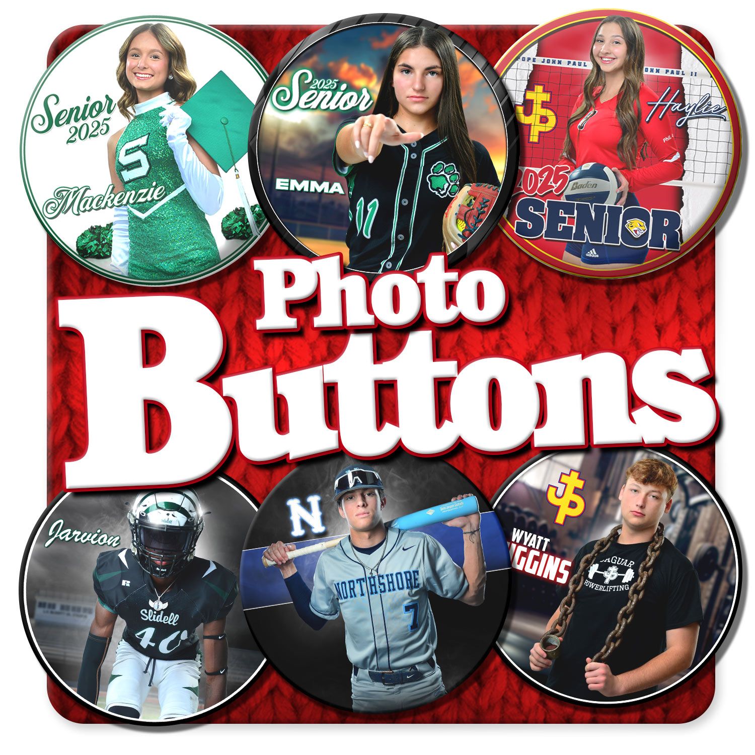 Photo Button - (1 Button)
