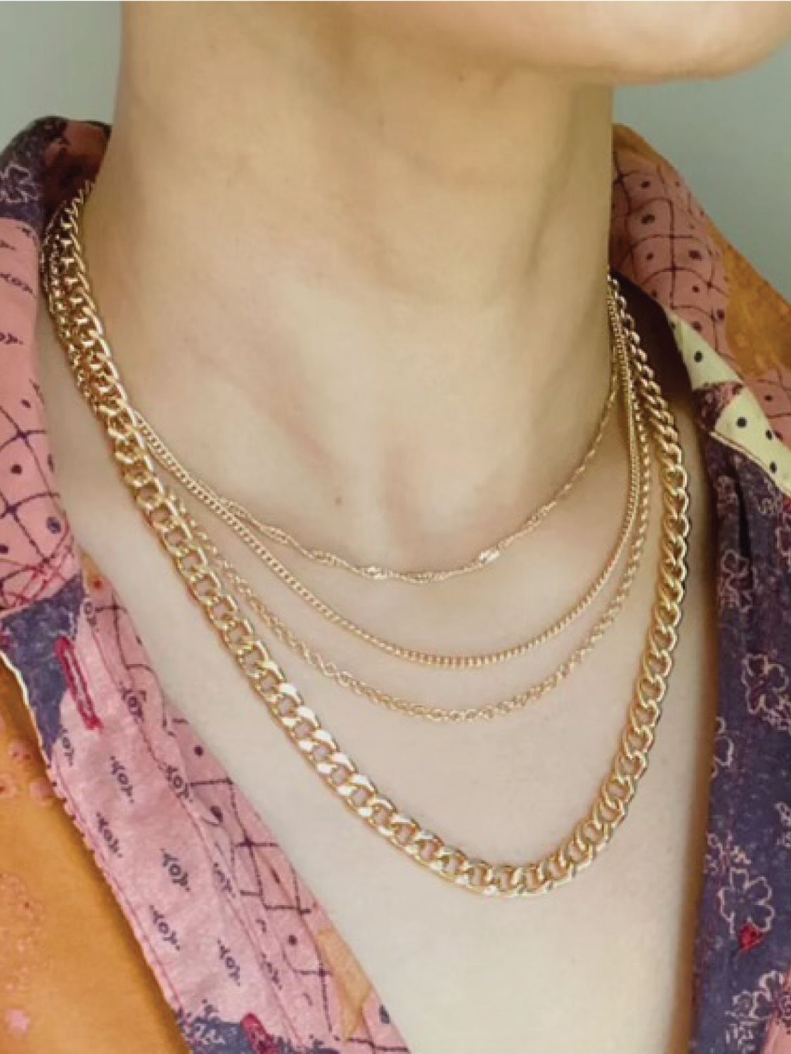Quad Squad Layered Chain Necklace