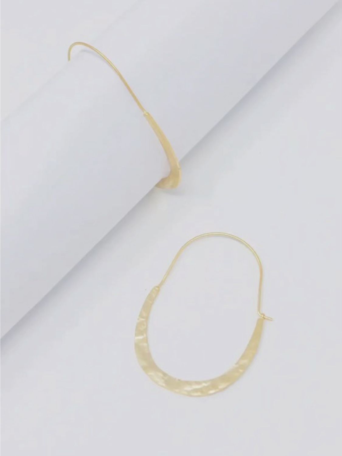 Crescent Hammered Hoops