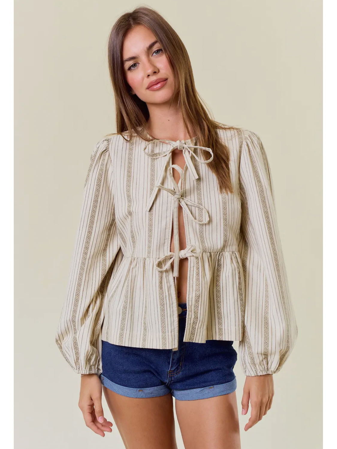 Rae Tie Front Blouse/Jacket