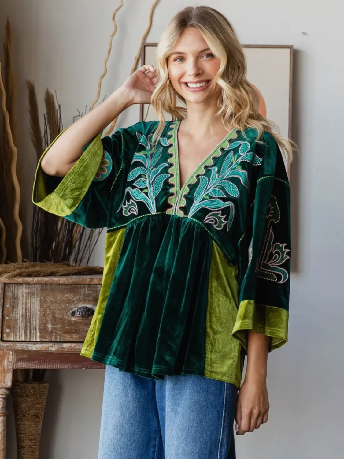 Verde Velvet Top