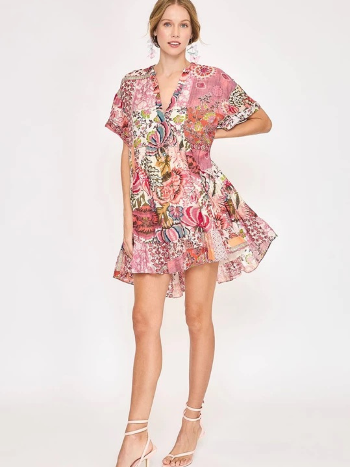 Perla Pink Mix Dress