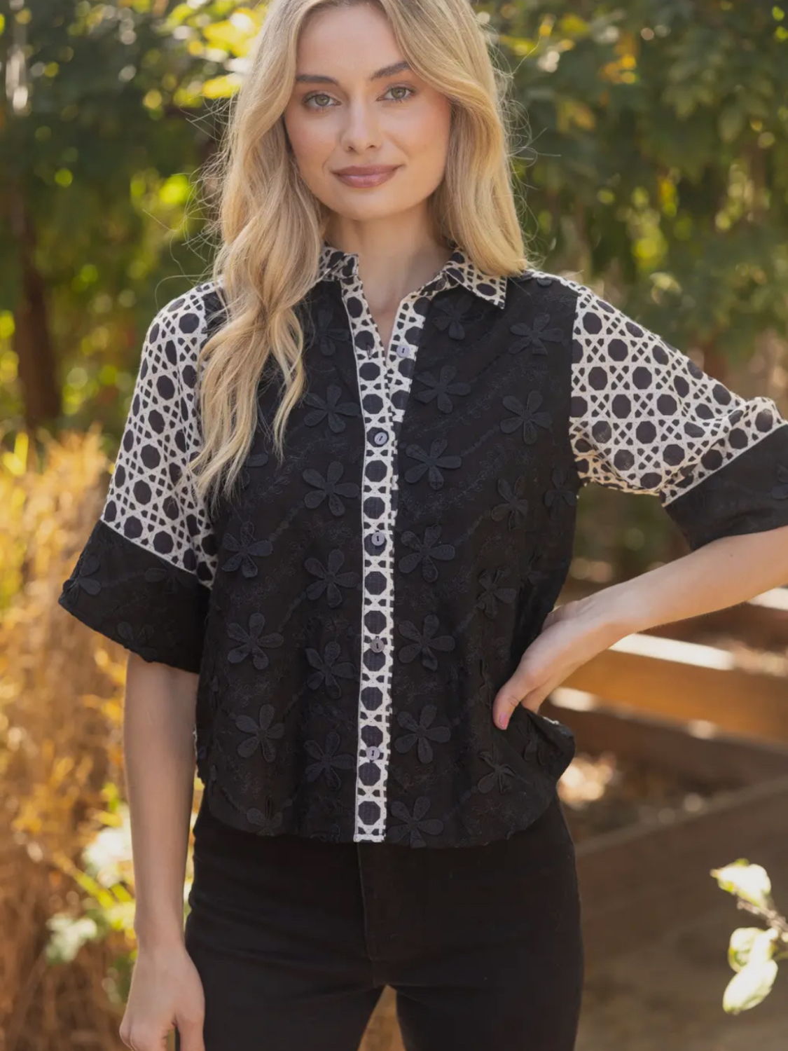 Harper Contrast Top