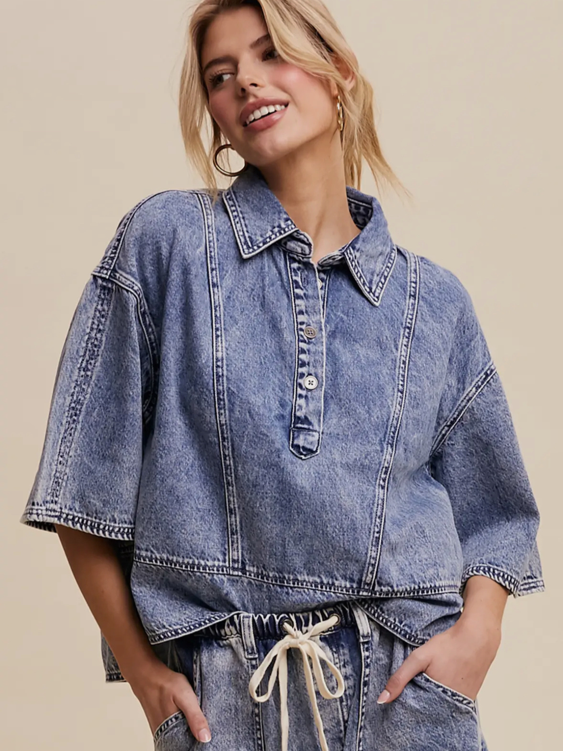 Courtney Denim Top