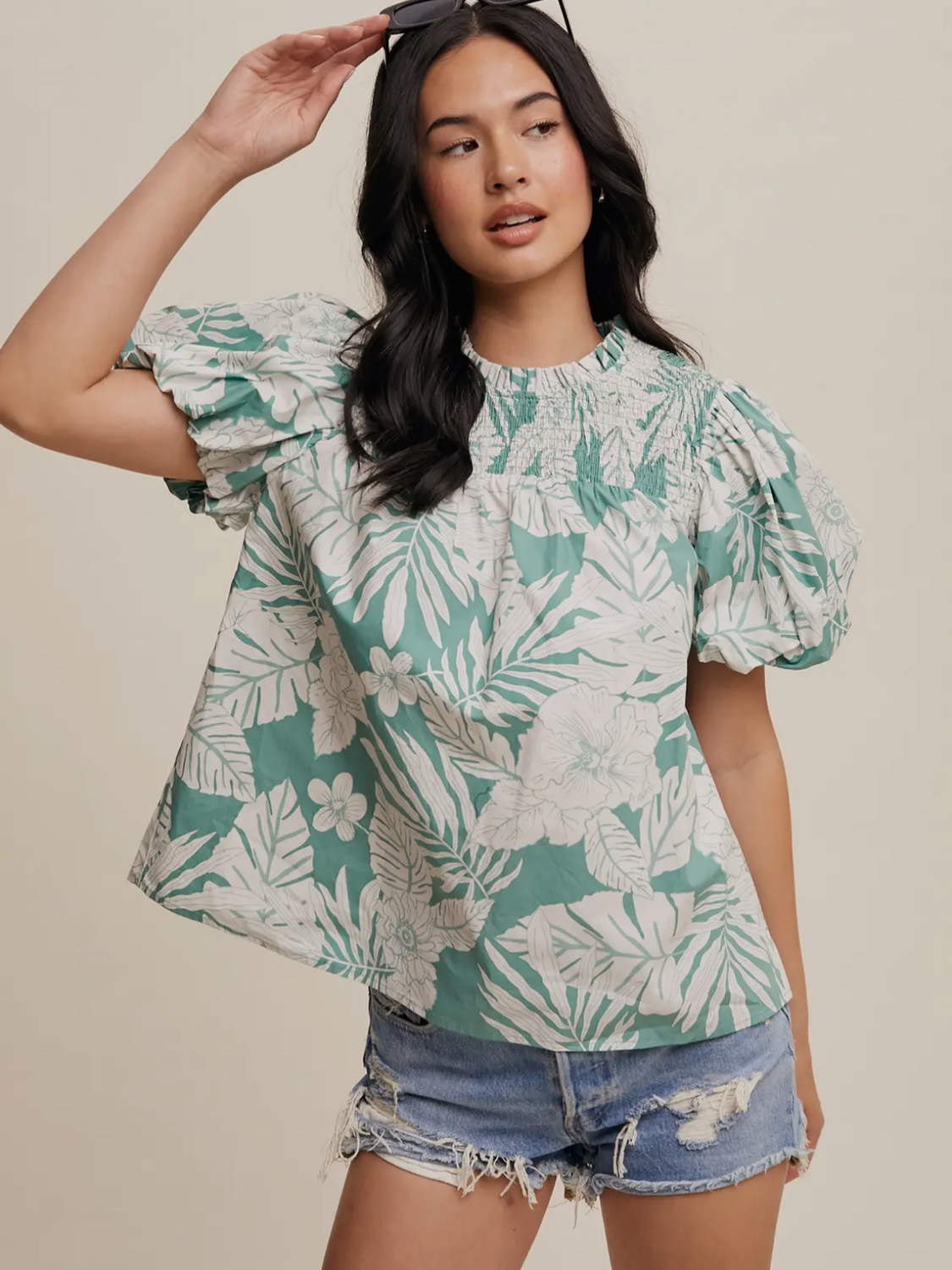 Pearl Puff Sleeve Top