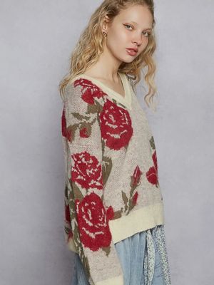 Red Rose Sweater