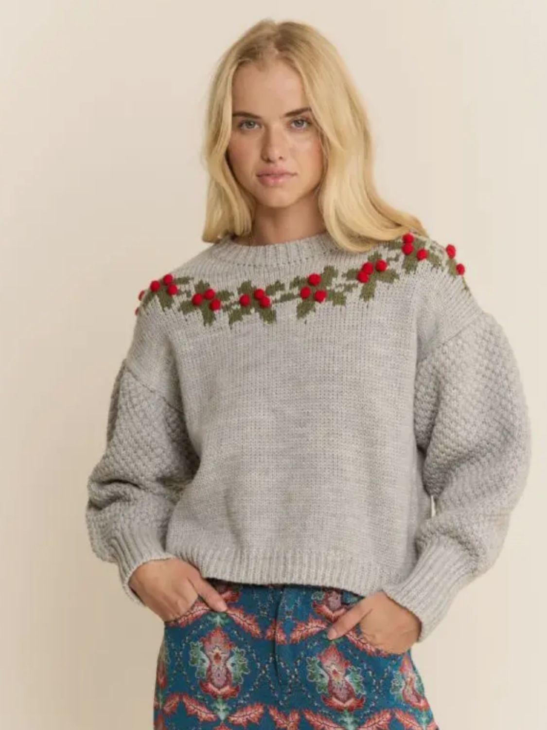 Holly Wreath Sweater