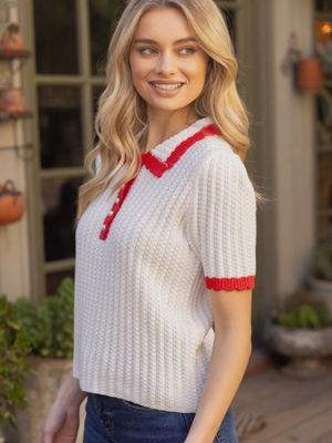 Miss Pearl Scallop Top