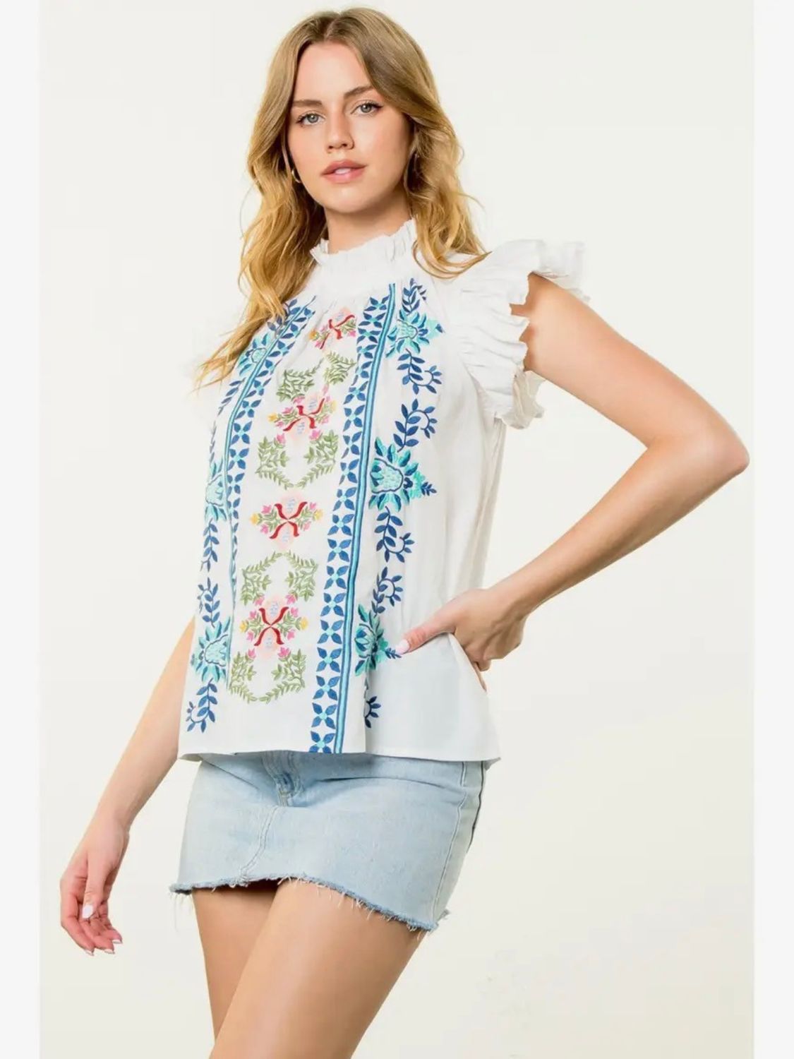 Hazel Embroidered Top