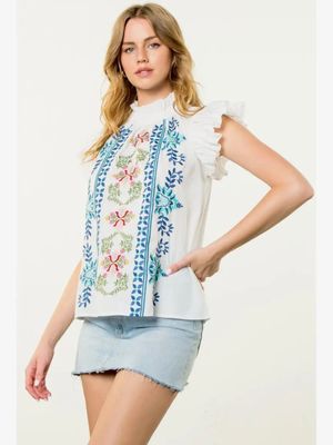 Hazel Embroidered Top