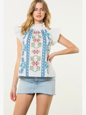 Hazel Embroidered Top
