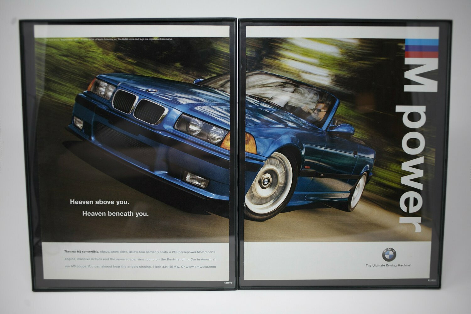 BMW E36 M3 Vert - Dual Frame Vintage Advertisement