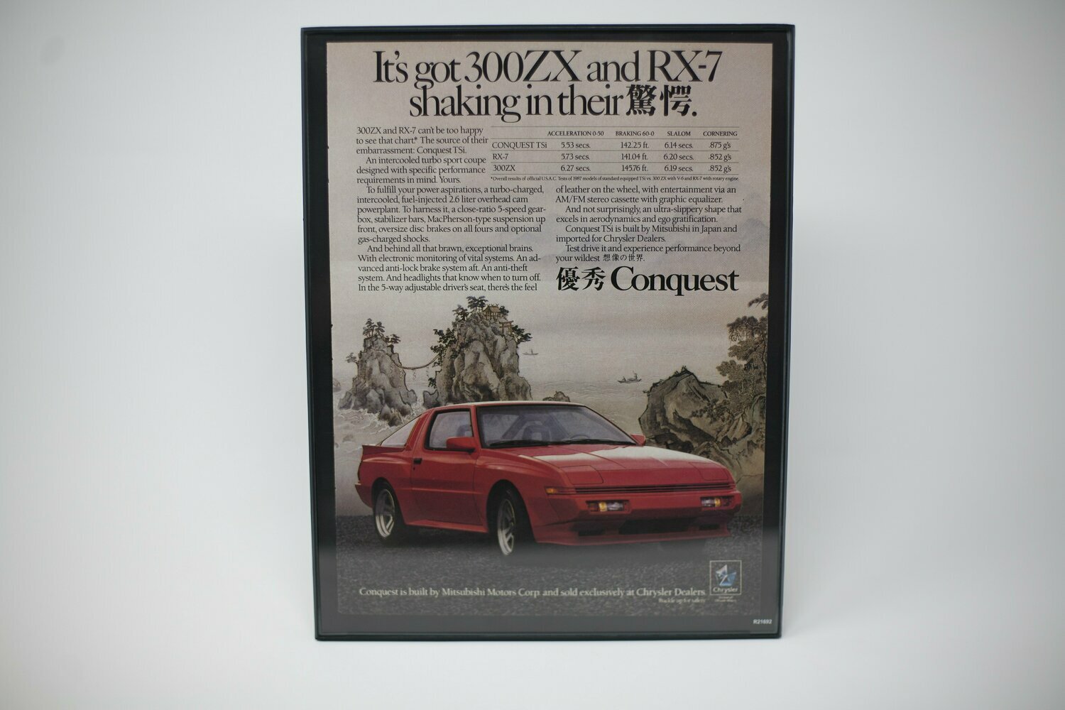 Chrysler Conquest / Mitsubishi Starion - Vintage Advertisement