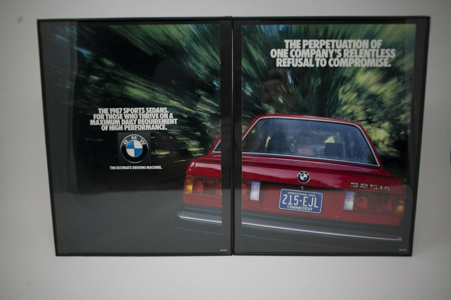 1987 BMW 325iS - Dual Frame Vintage Advertisement - E30
