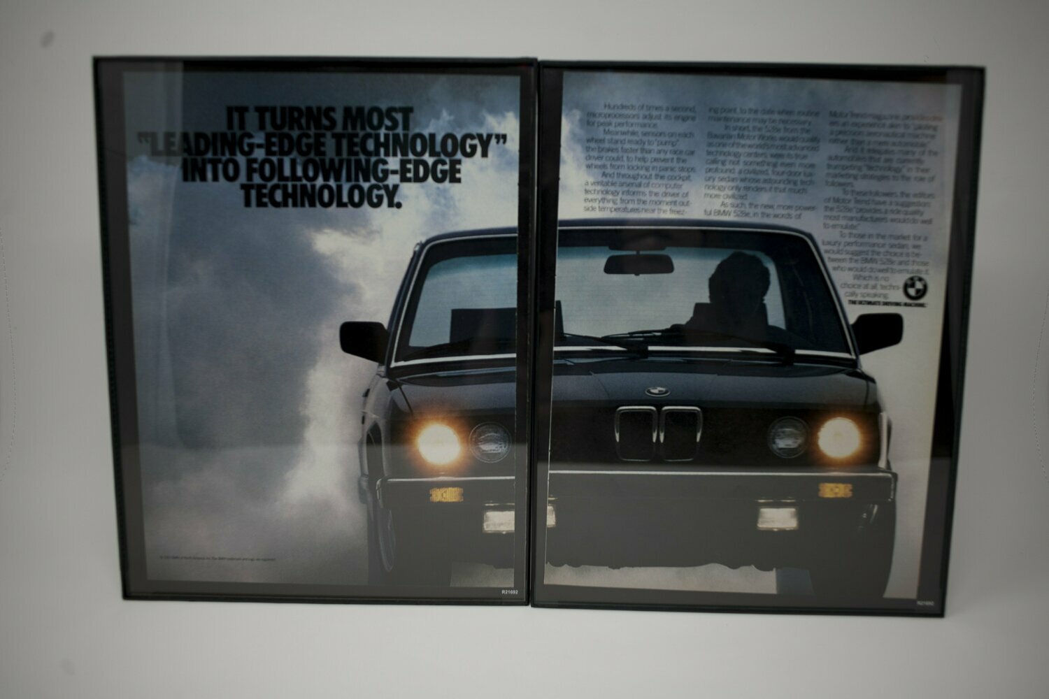 E28 - BMW - 528e Vintage Advertisement - Dual Frame