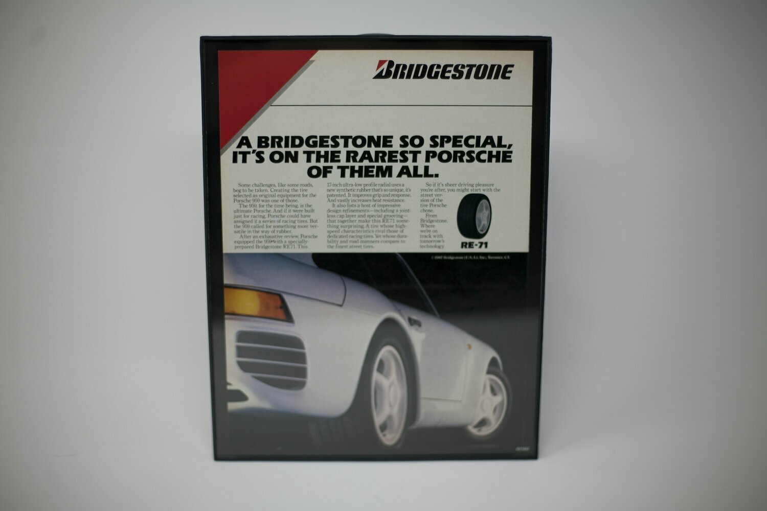 Porsche 959 - Bridgestone Vintage Advertisement