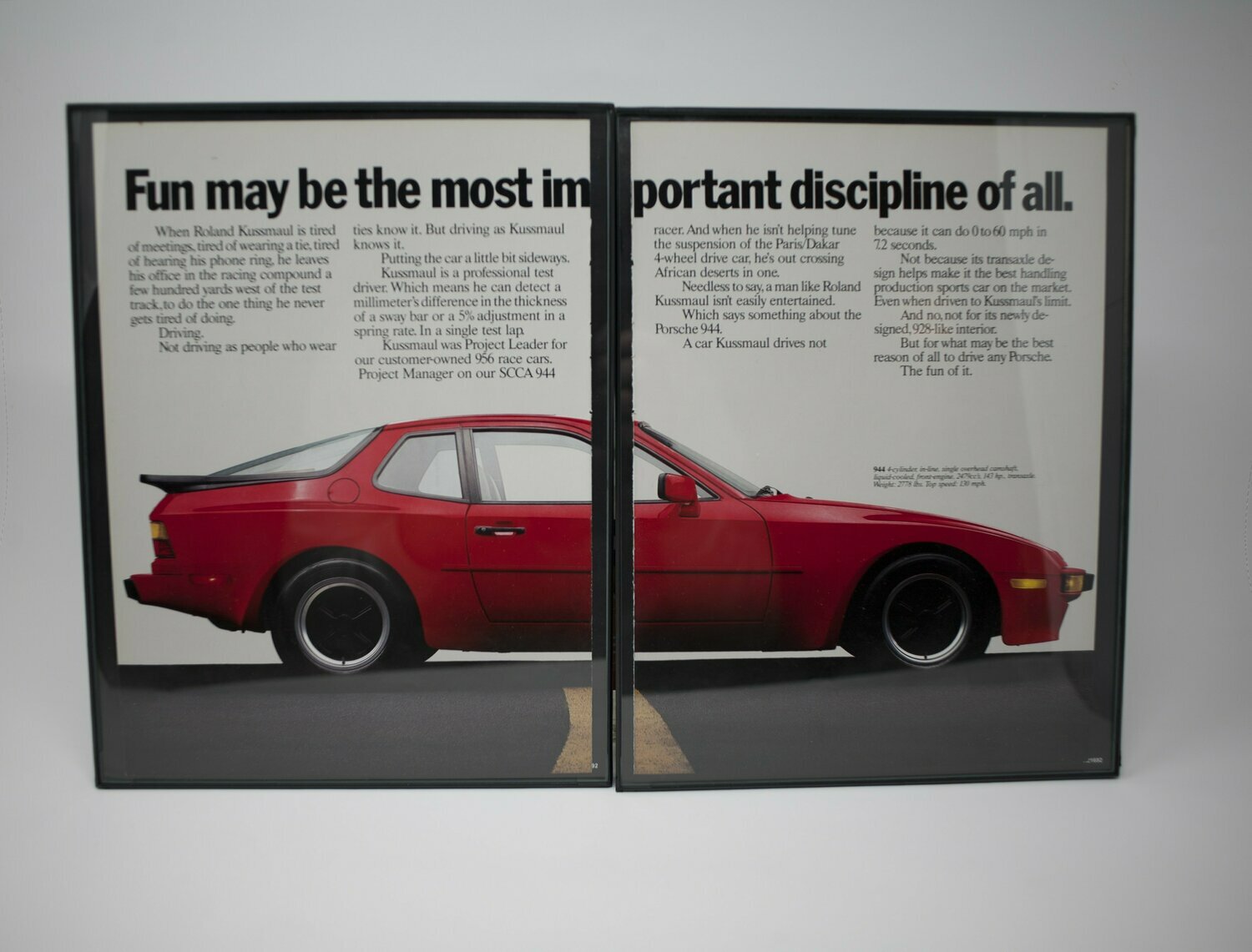 Porsche 944 - Dual Frame Advertisement