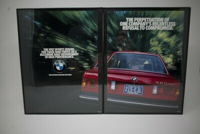 1987 BMW 325iS - Dual Frame Vintage Advertisement - E30 1987 BMW 325iS - Dual Frame Vintage Advertisement - E30