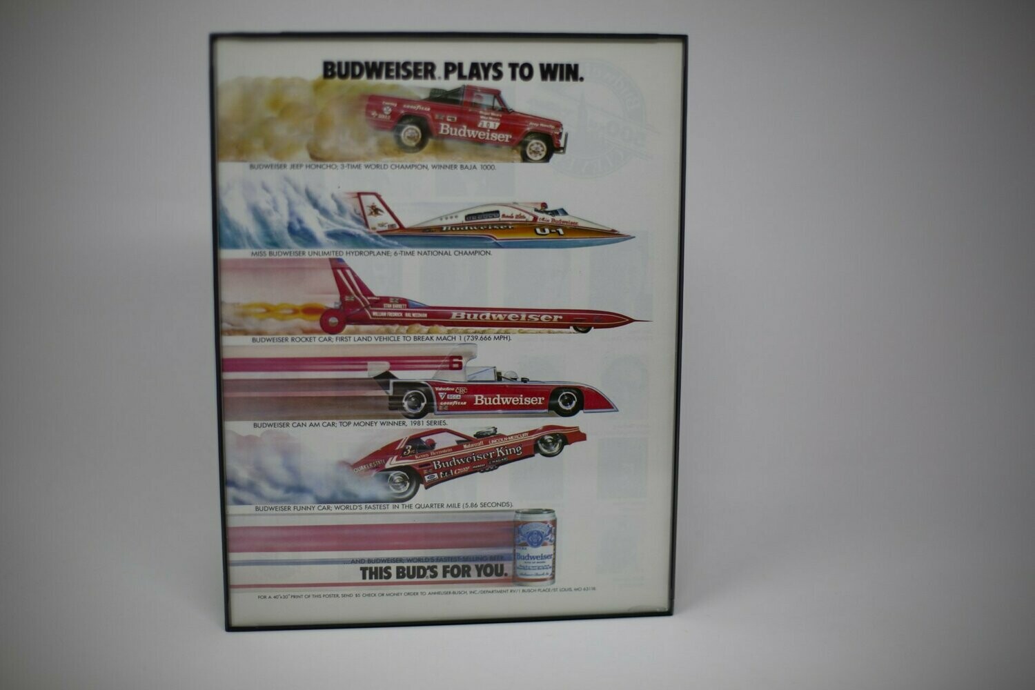 1988 - Budweiser. Plays to Win.