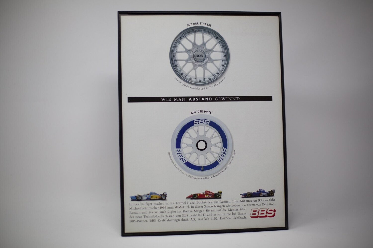 1995 BBS F1 Advertisement - "Auf Der"
