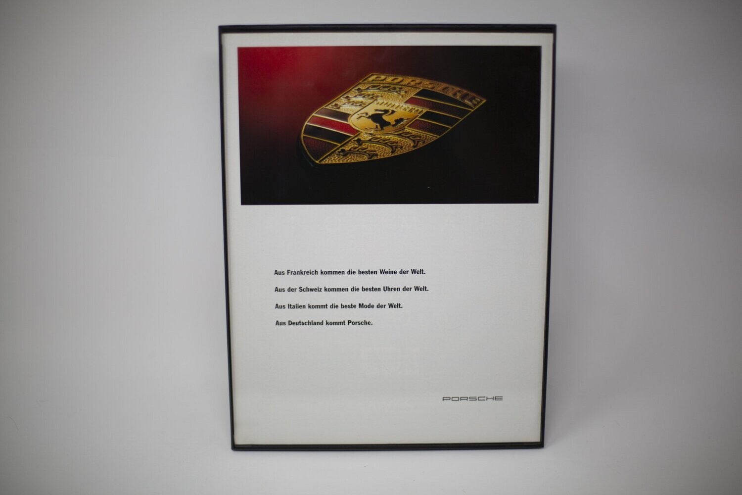 Porsche Crest - From Germany Comes Porsche.