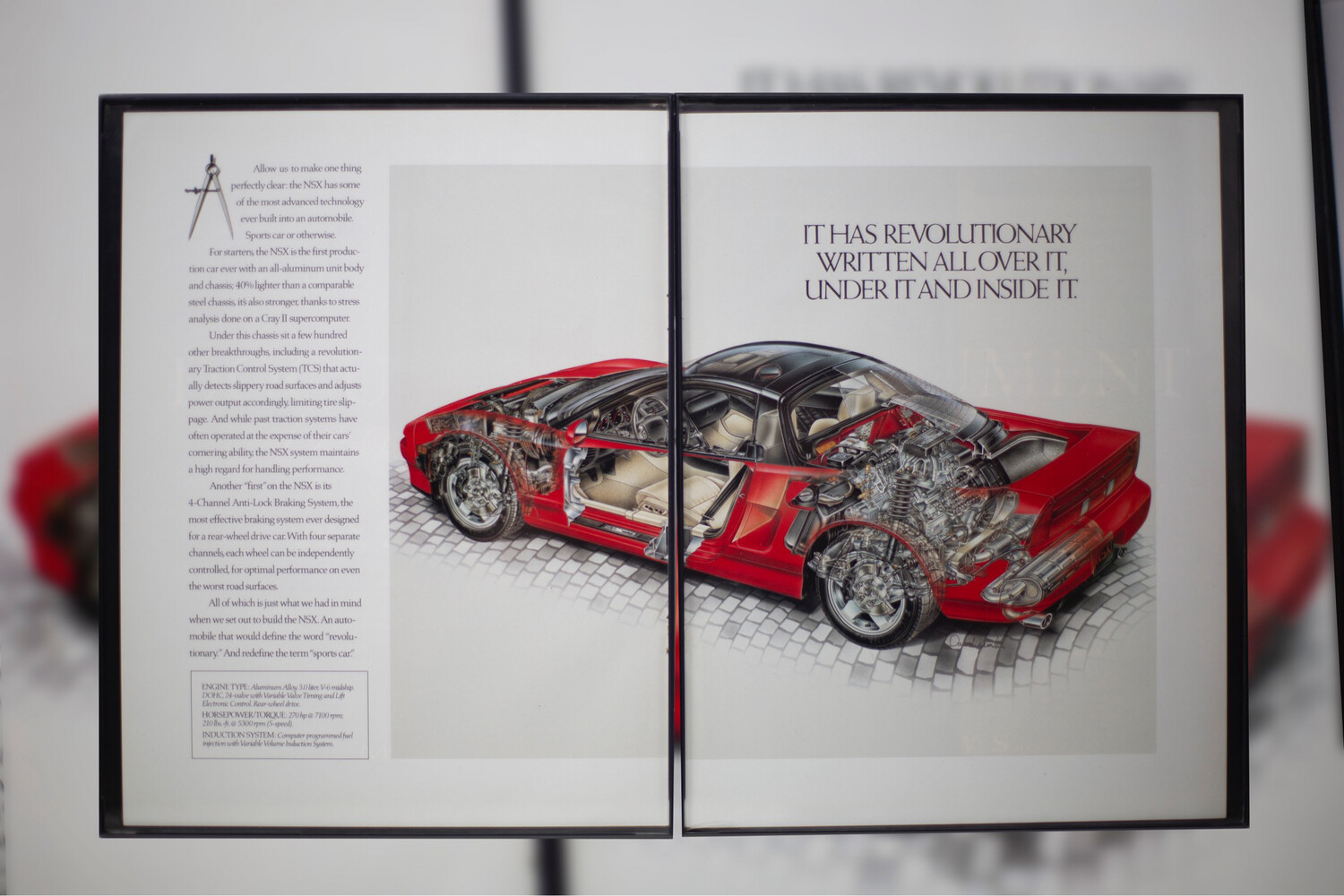 Acura NSX - Cut Away | Type Schrift