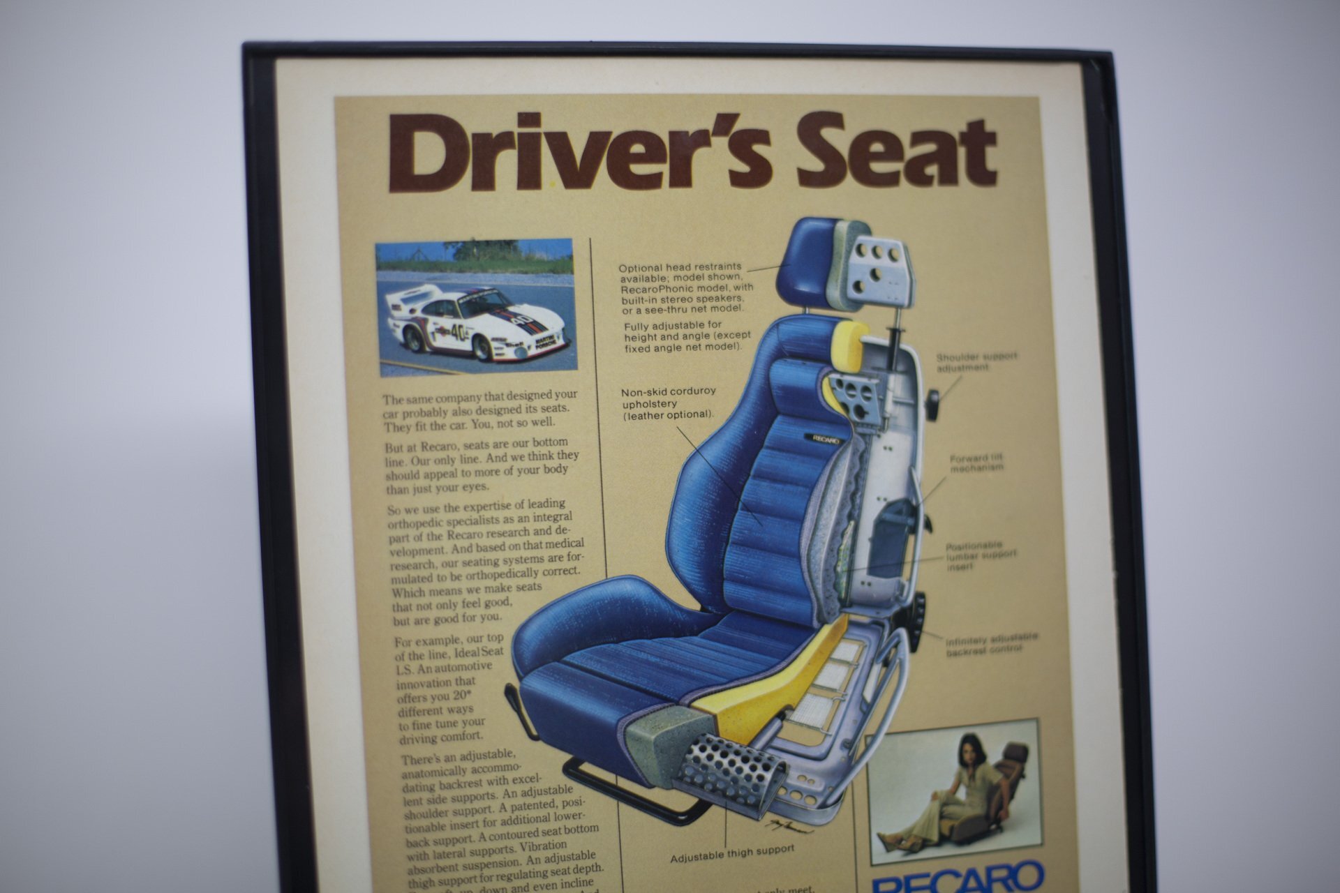 1977 Recaro - Driver's Seat | Type Schrift