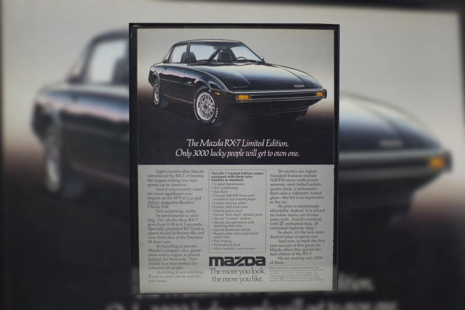 1979 Mazda RX7 - Limited | Type Schrift