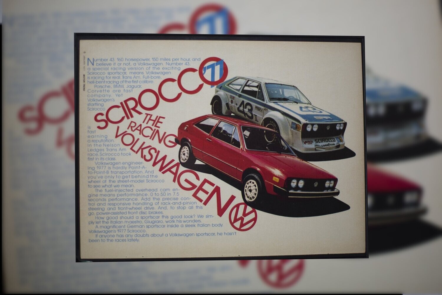 Volkswagen - 1977 Scirocco | Type Schrift