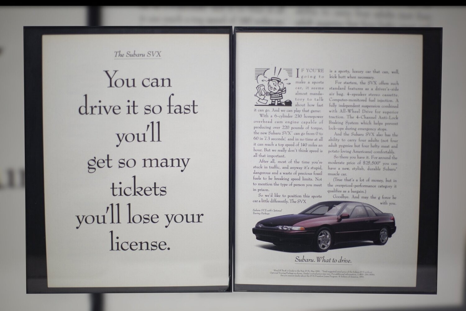 Subaru SVX - Tickets | Type Schrift.