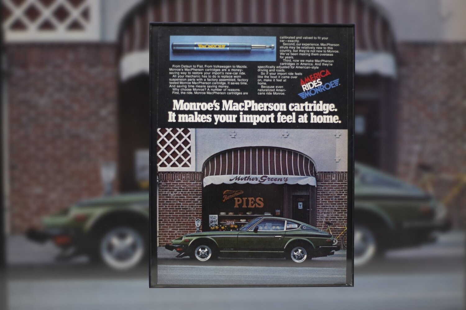 Datsun 260z - Monroe Shocks | Type Schrift