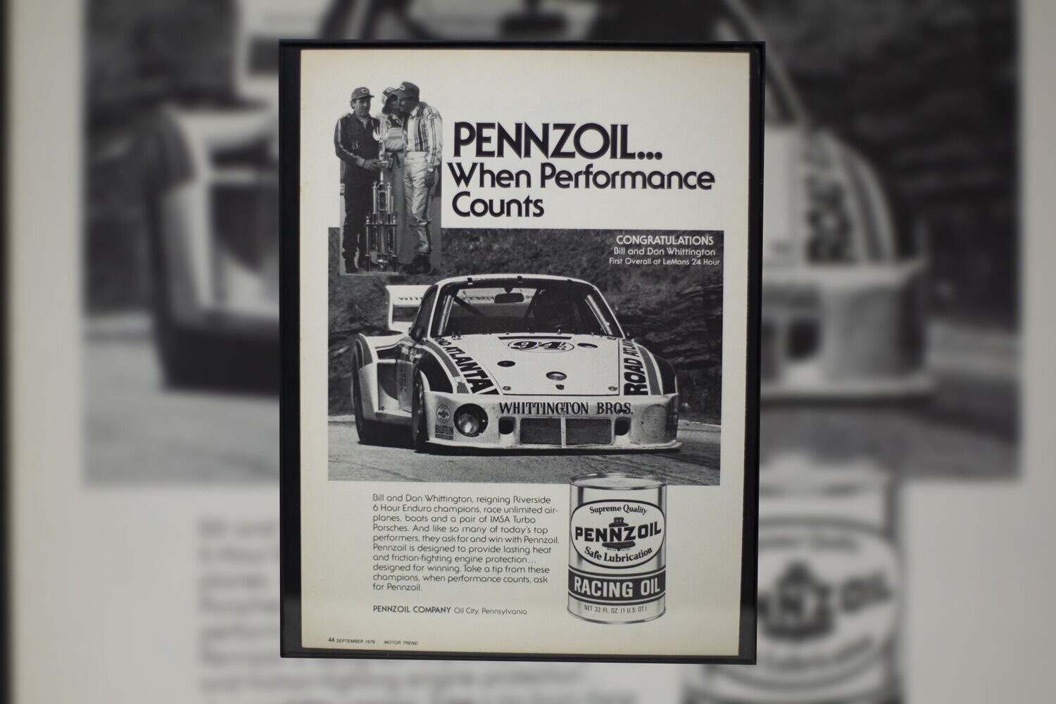 Porsche 935 - Pennzoil | Type Schrift