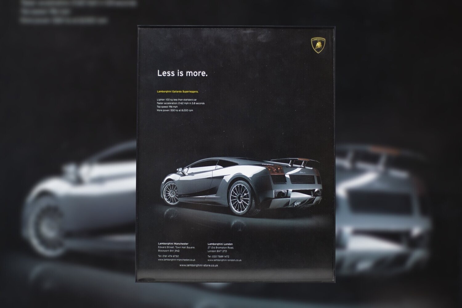 Lamborghini Gallardo - SuperLaggera | Type Schrift