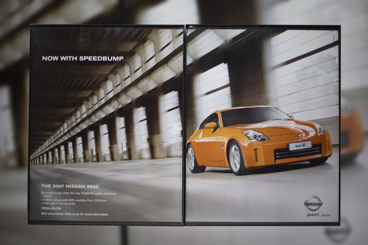Nissan 350z - Speed bump | Type Schrift