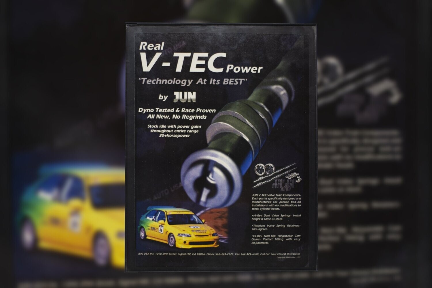 JUN Racing Cams - V-Tec | Type Schrift