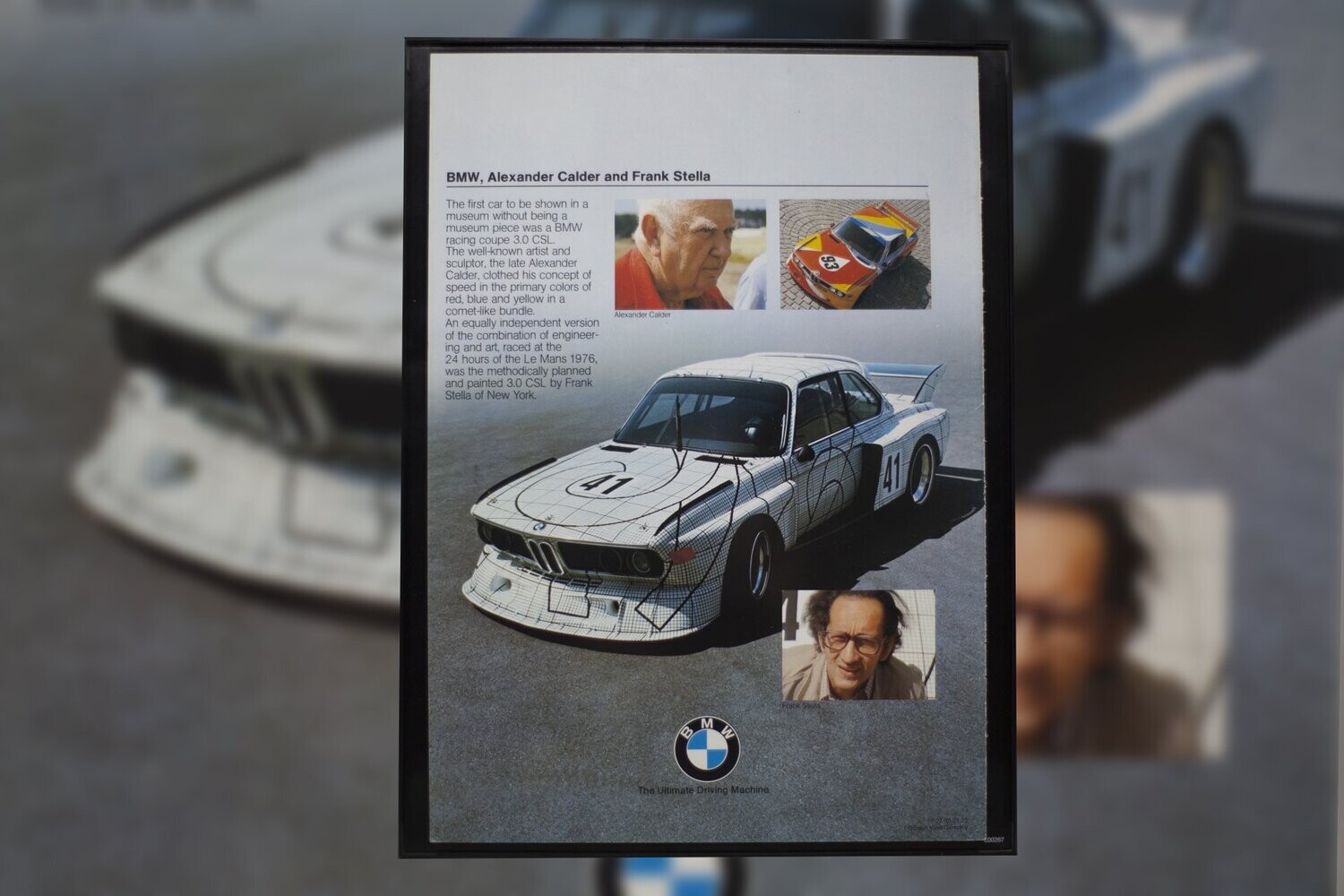 The BMW Collection - Art Cars Frank Stella | Type Schrift