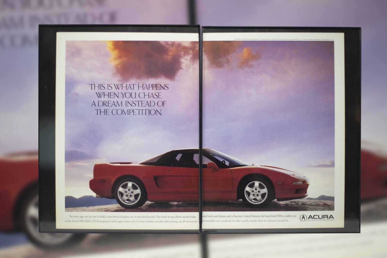 Acura NSX - Chase A Dream - Type Schrift