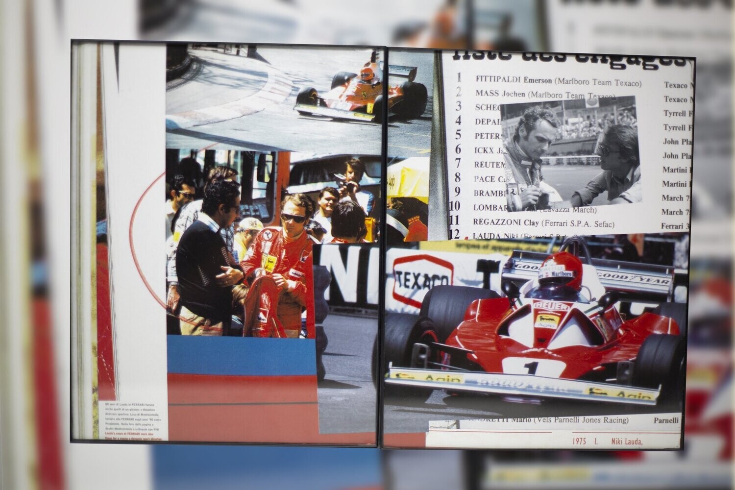 Ferrari Collage - Niki Lauda| Type Schrift