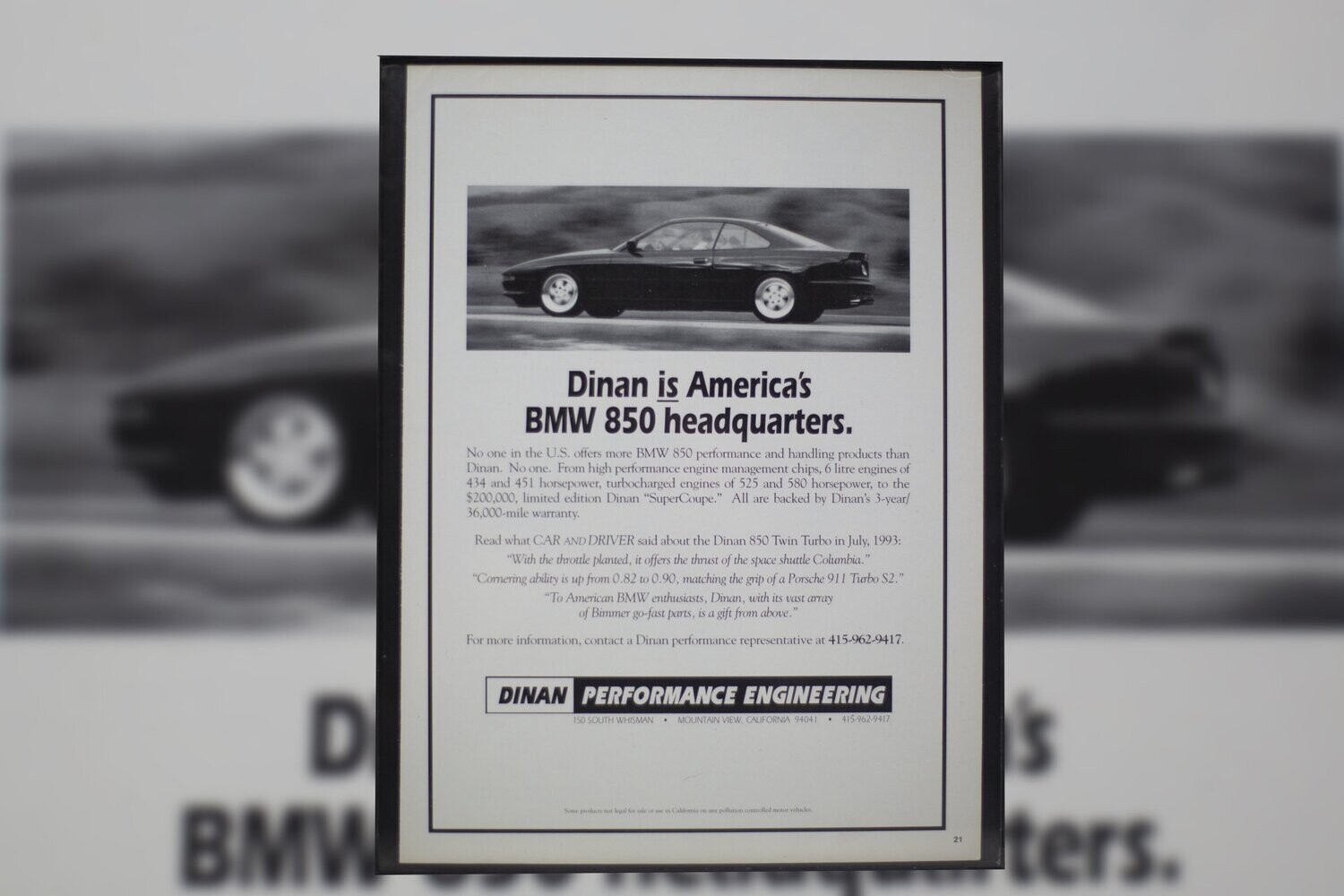 Dinan Performance - E31 | Type Schrift