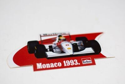 Vintage Marlboro Sticker - Aryton Senna 1993 | Type Schrift