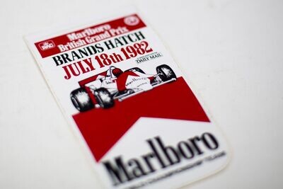 Vintage Marlboro Sticker - British GP 1982 | Type Schrift