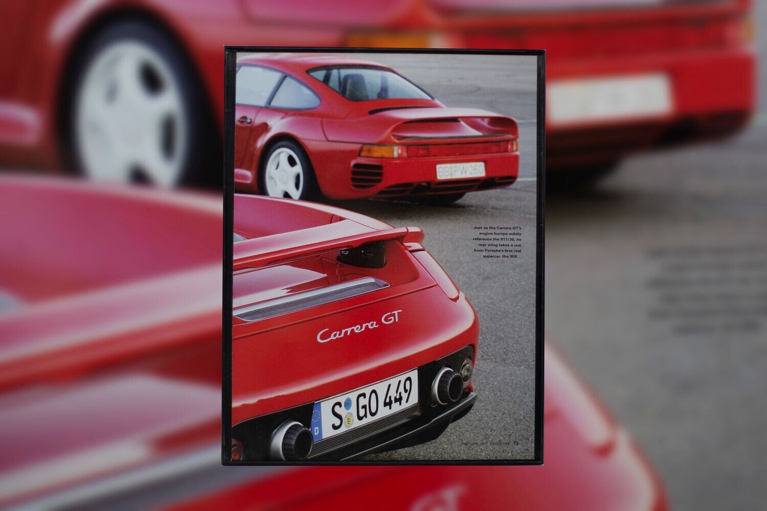 Porsche Carrera GT/959 - Ladies in Red | Type Schrift