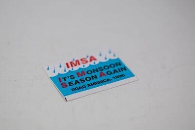 IMSA Vintage Sticker - 1990 Monsoon Season | Type Schrift