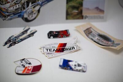 Porsche Team Brun Sticker - 956 | Type Schrift