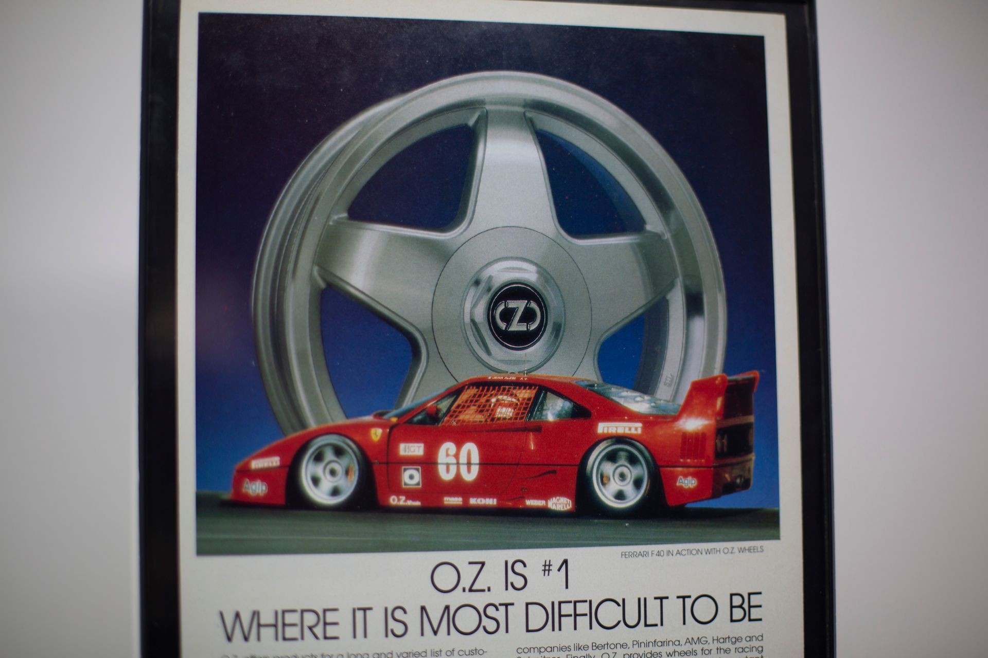 Ferrari F40 LM - OZ Racing | Type Schrift
