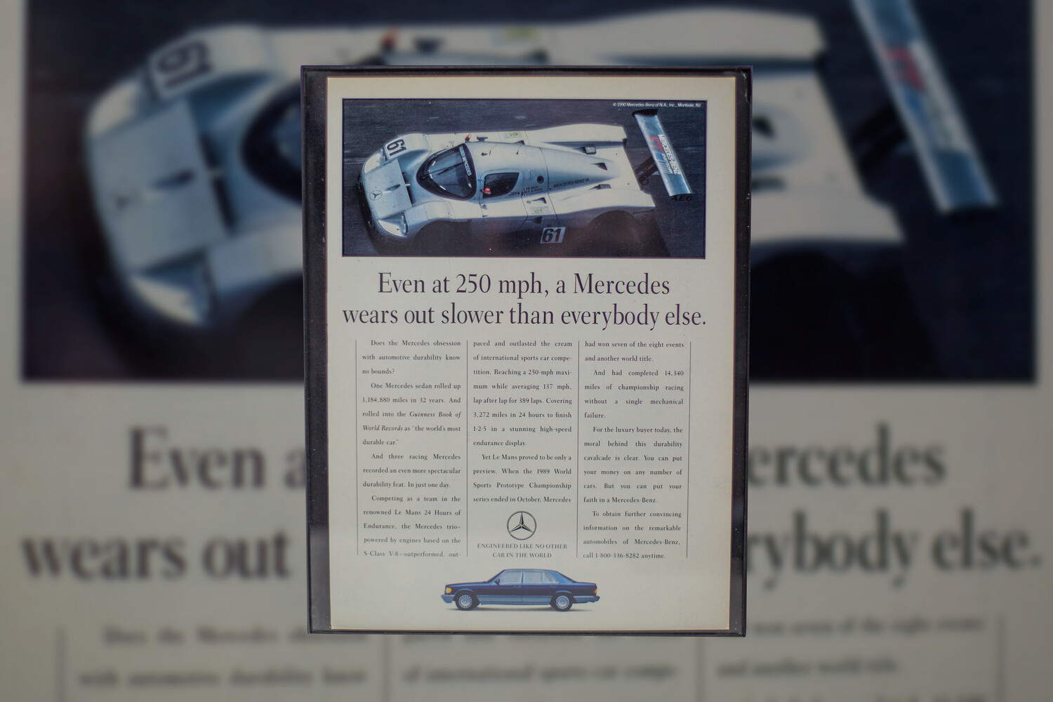 Mercedes Benz - Sauber C9 - 250mph | Type Schrift