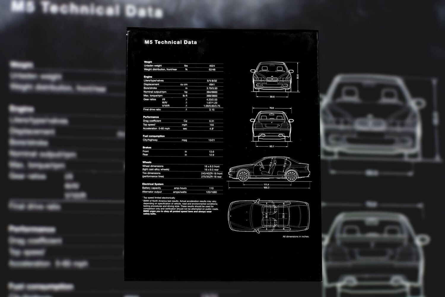 The BMW E39 M5 Collection - Schematics | Type Schrift