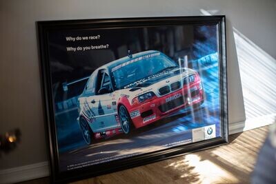 BMW Motorsports - PTG Team "Why do we Race?" - 24x36 | Type Schrift