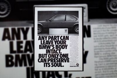 BMW E24 - Genuine Parts | Type Schrift