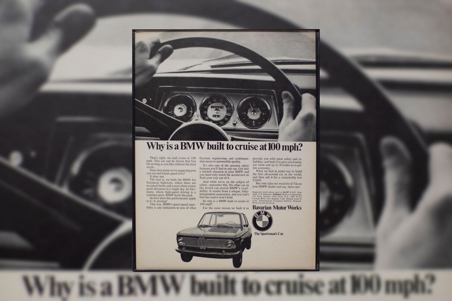 BMW 2002 - 100 MPH | Type Schrift